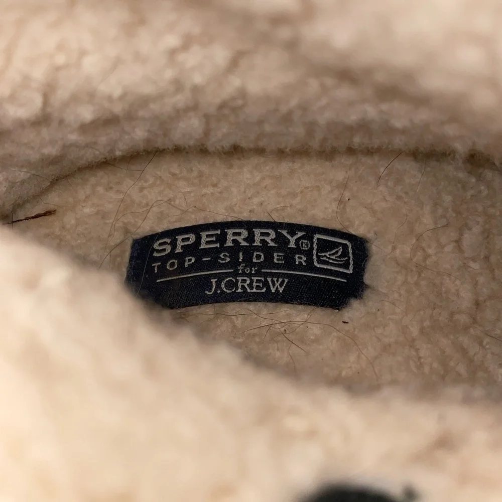 Sperry x J.Crew Wool and Leather saltwater Duck Boots Black